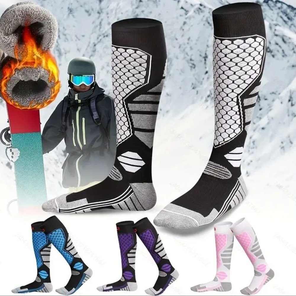 Sock Garter Men - Winterwarme skisokken - Antislip, dik, ademend,