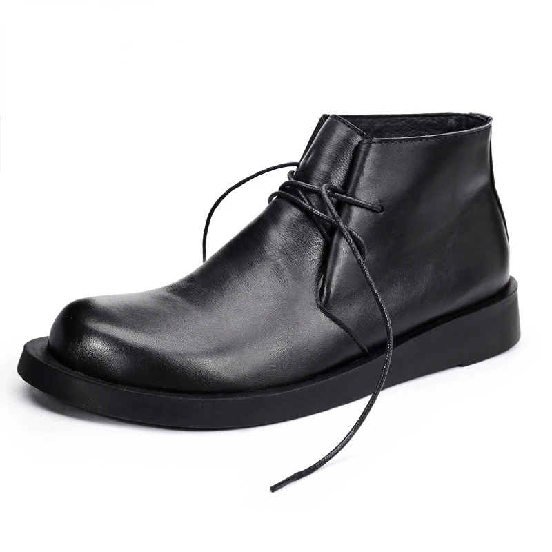Men Formal Wear With Boots - Vintage lederen heren enkel koe suède