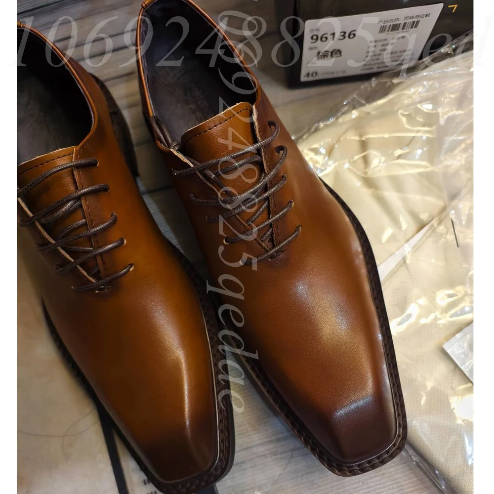 Heren luxe bruine leren Oxford - Formal Men Daily Wear Footwear recensie en prijs
