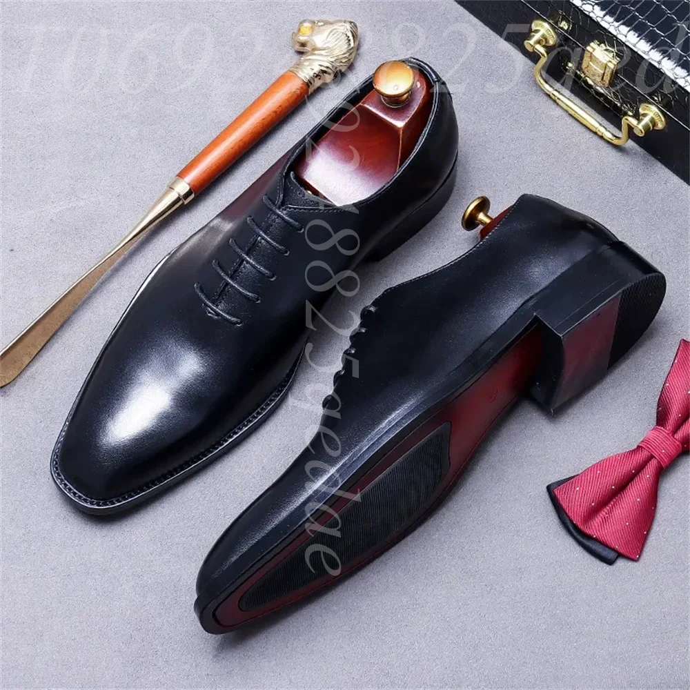 Heren luxe bruine leren Oxford - Formal Men Daily Wear Footwear recensie en prijs