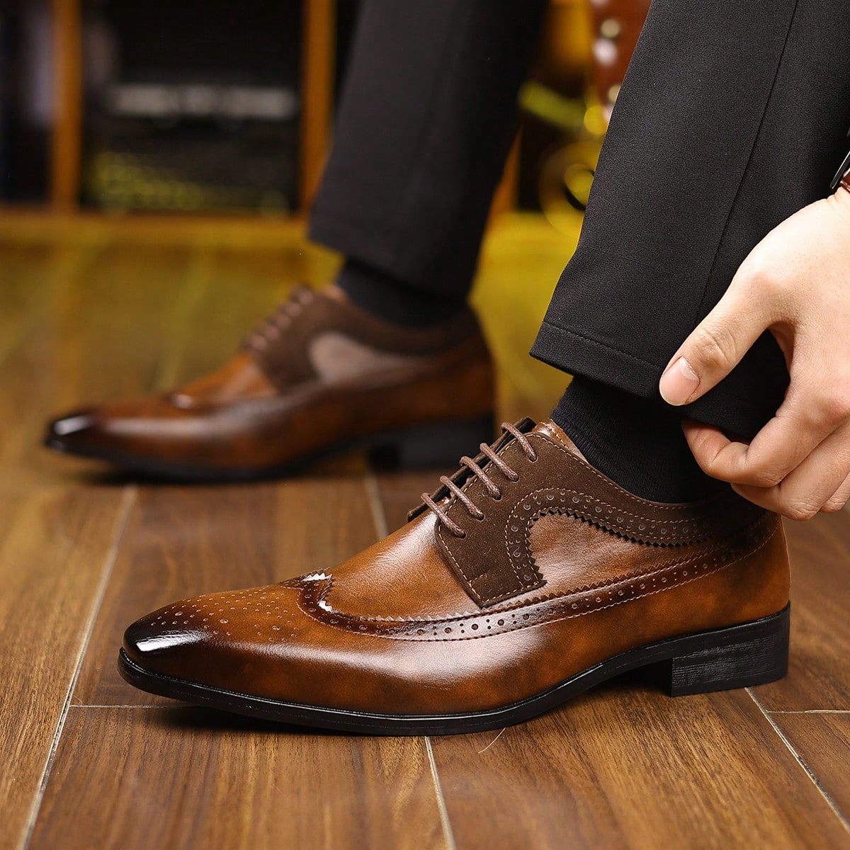 Wingtip Brogue veterschoenen v - Formal Men Daily Wear Footwear recensie en prijs