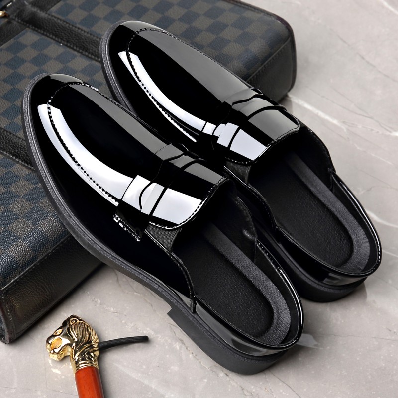 Heren zwarte lakleren muiltjes - Formal Men Daily Wear Footwear recensie en prijs