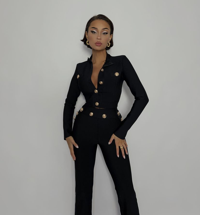 Nieuwe herfststijl zwarte kleu - Men Formal Wear All Black recensie en prijs