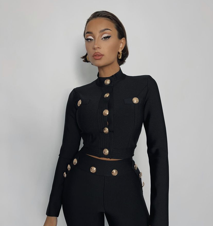 Nieuwe herfststijl zwarte kleu - Men Formal Wear All Black recensie en prijs