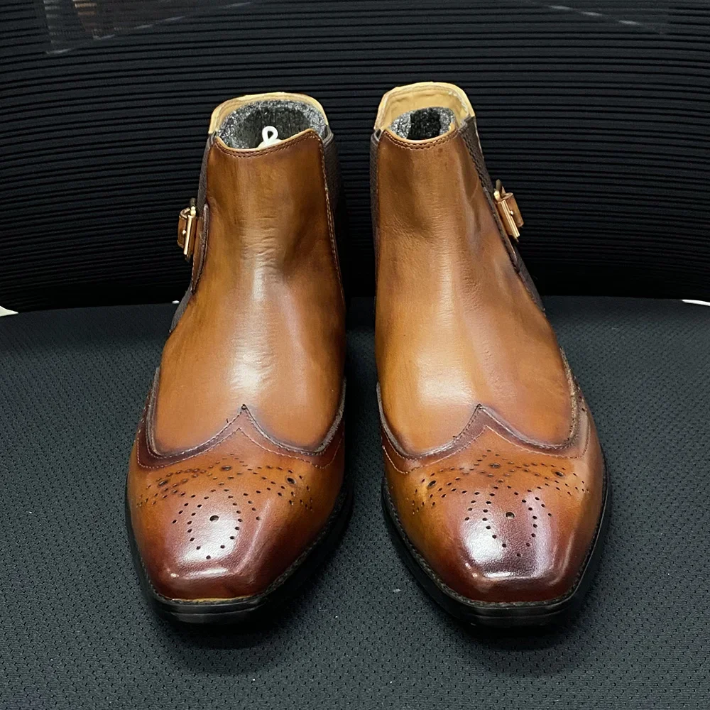 Enkellaarzen van echt rundleer - Men Formal Wear With Boots recensie en prijs