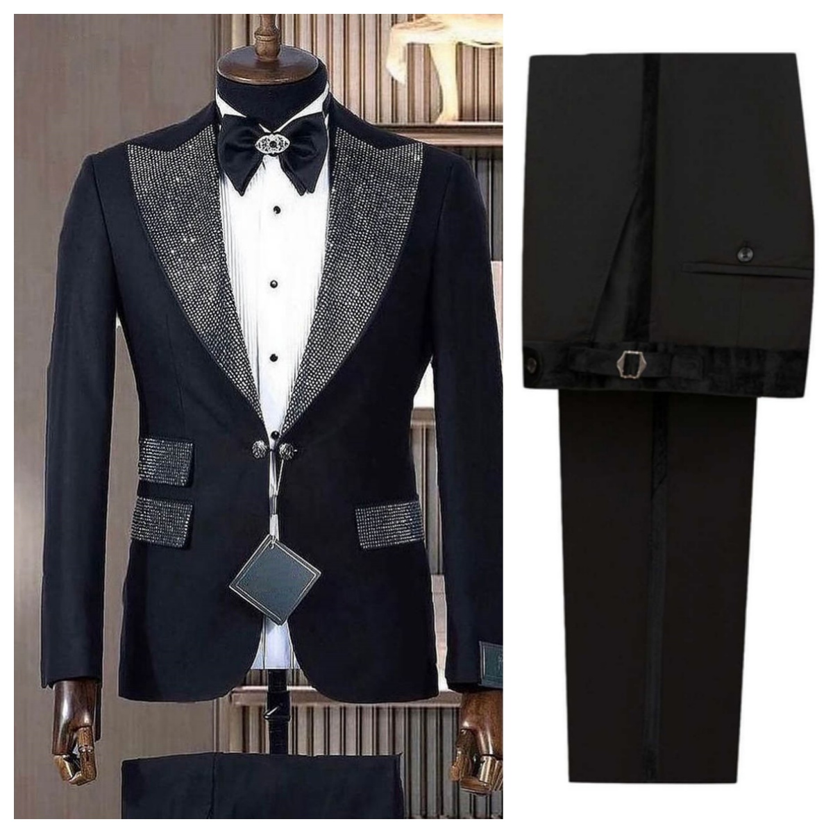 Formele mannen smoking met kra - Men Formal Wear Modern recensie en prijs